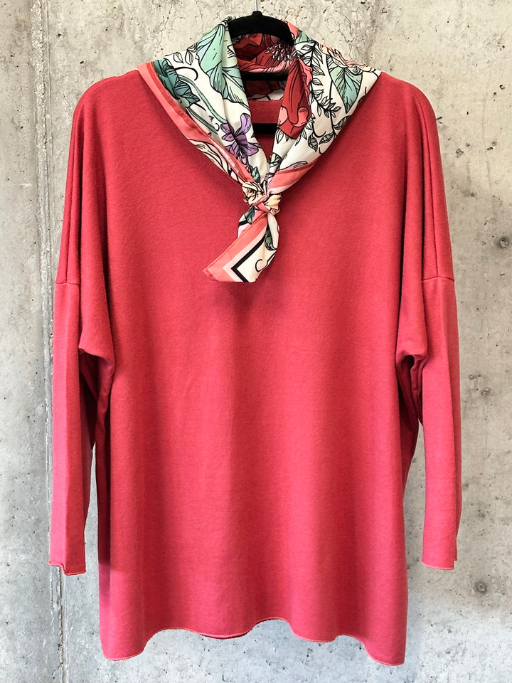 Pull uni oversize & foulard assorti (42/48) MADE IN ITALY