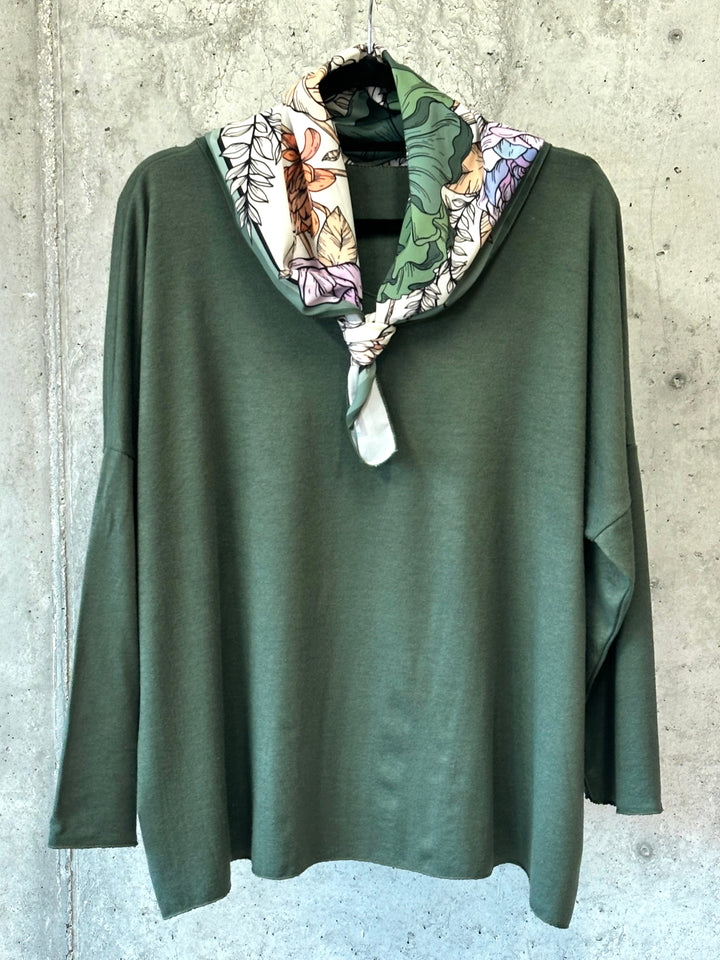 Pull uni oversize & foulard assorti (42/48) MADE IN ITALY