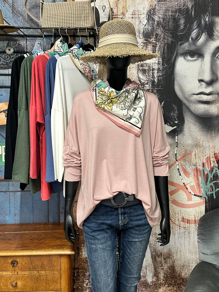 Pull uni oversize & foulard assorti (42/48) MADE IN ITALY