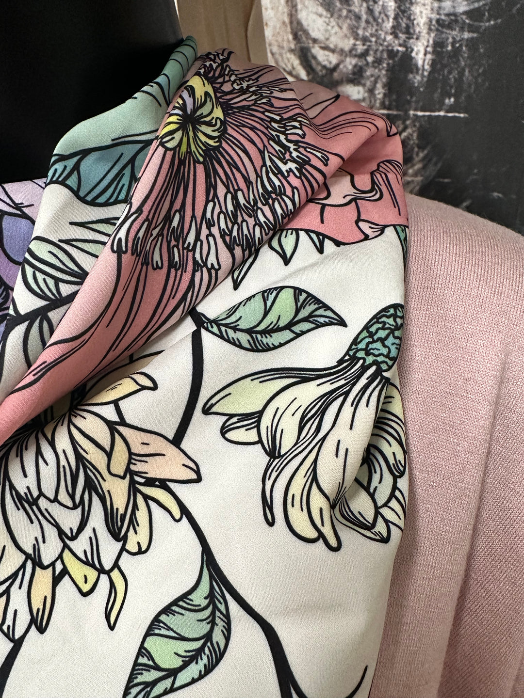 Pull uni oversize & foulard assorti (42/48) MADE IN ITALY