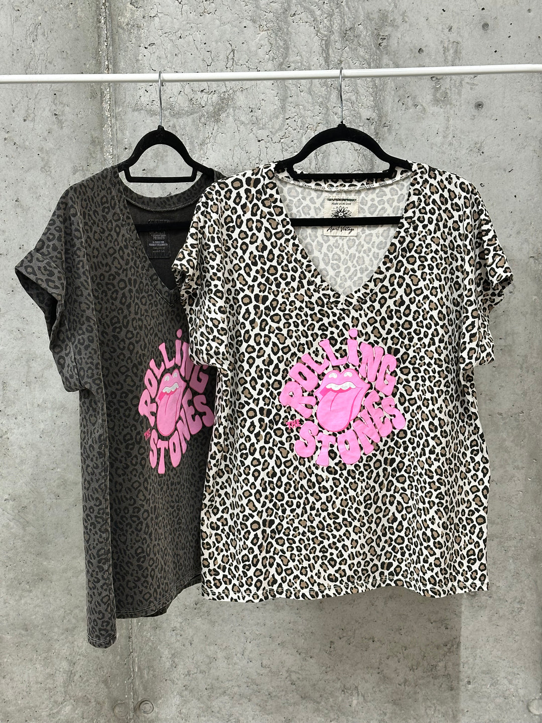 T-Shirt mit Leopardenmuster „The Rolling Stones” (38/42) MADE IN ITALY