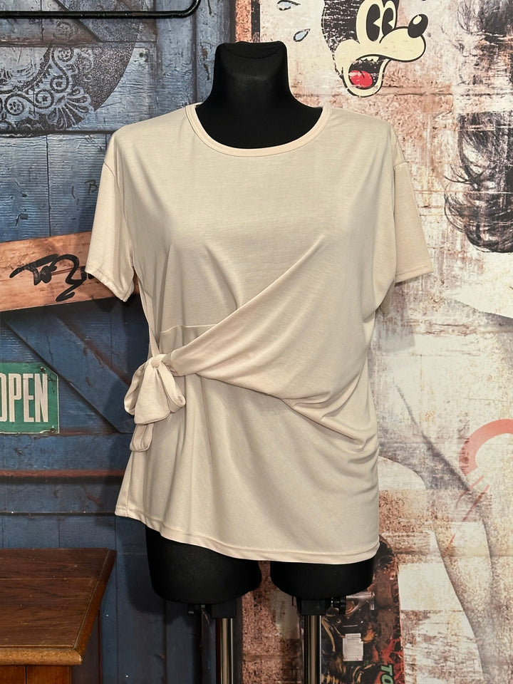 T-Shirt zum Binden beige