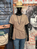 T-shirt à nouer taupe