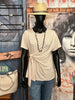 T-Shirt zum Binden beige