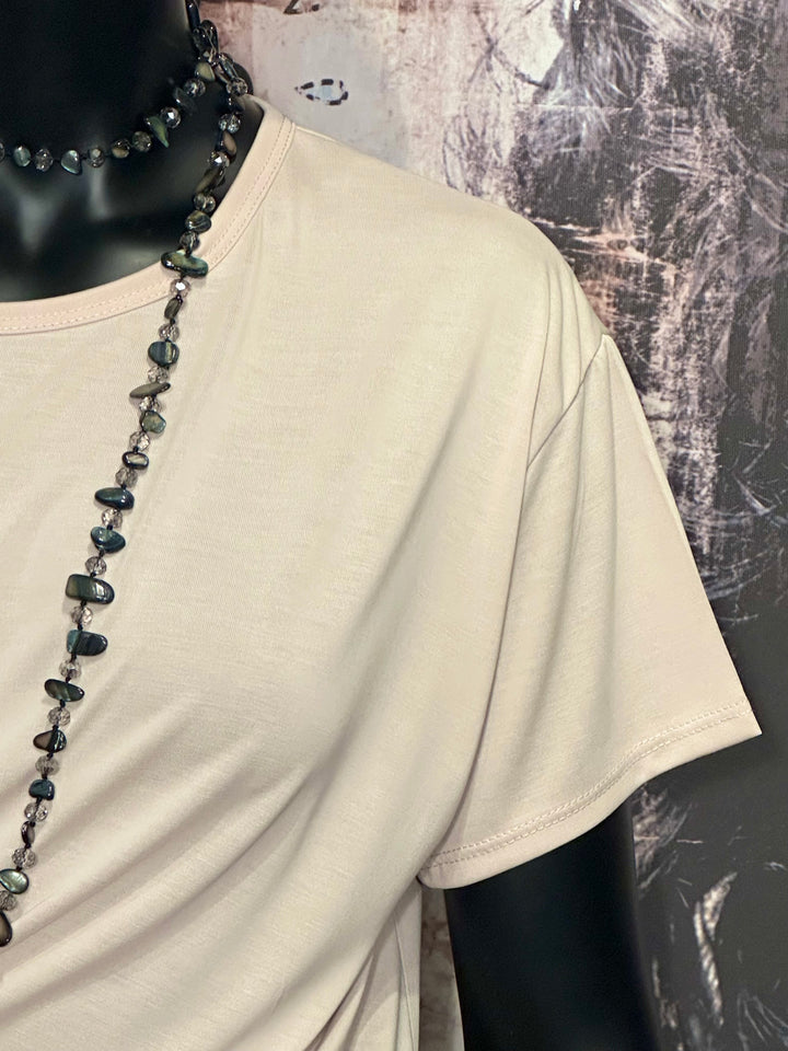 T-Shirt zum Binden beige