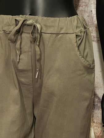 Pantalon/jogg taille élastique + SIZE kaki
