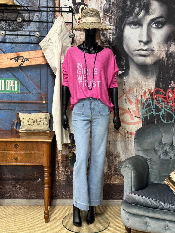 Jeans mit weitem Bein im Retro-Look und bequemer Passform (36 ➡️ 44)