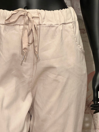 Pantalon/jogg taille élastique + SIZE sable