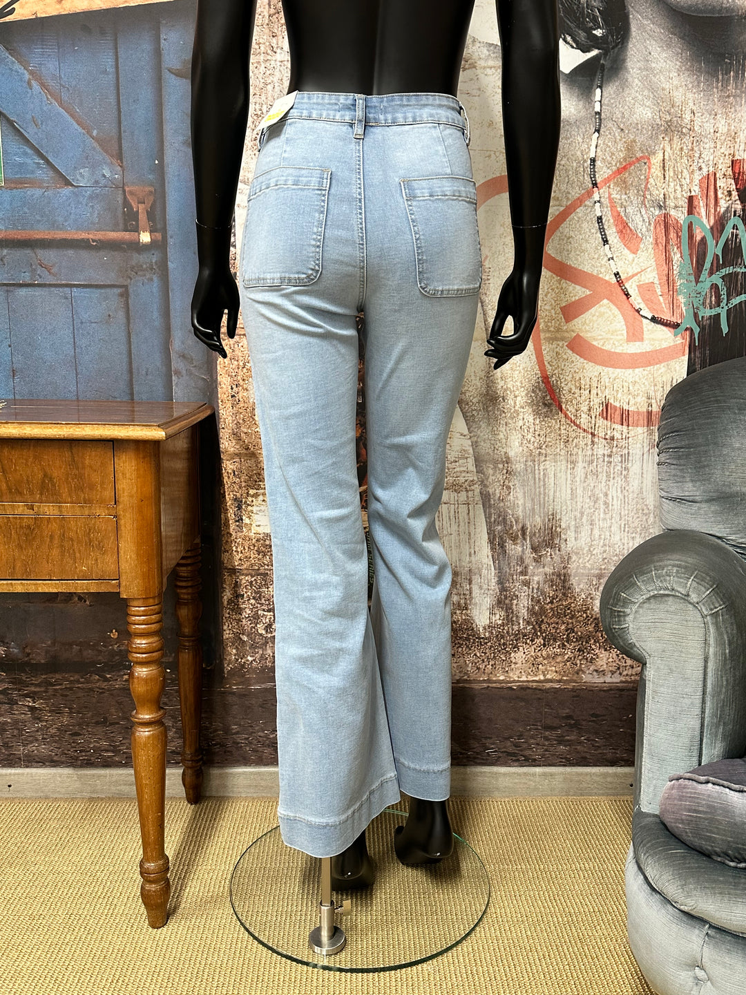 Jeans mit weitem Bein im Retro-Look und bequemer Passform (36 ➡️ 44)