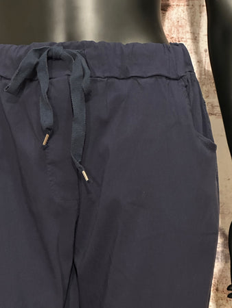 Pantalon/jogg taille élastique + SIZE bleu marine