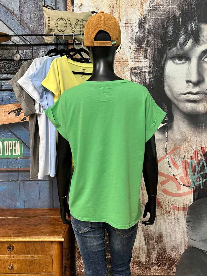 T-Shirt mit V-Ausschnitt „LOVE“ (38/42) MADE IN ITALY