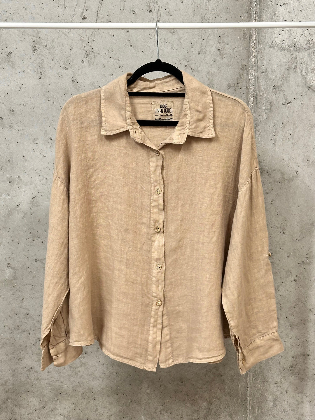 Oversize-Bluse aus 100 % Leinen (38/44) MADE IN ITALY