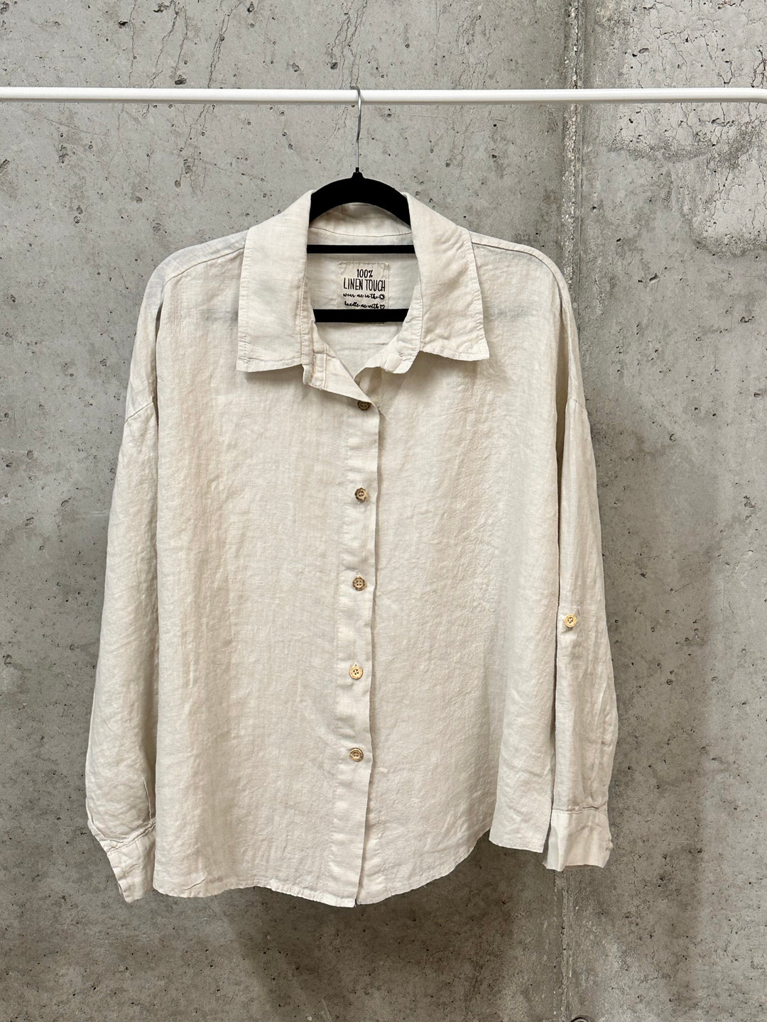 Oversize-Bluse aus 100 % Leinen (38/44) MADE IN ITALY