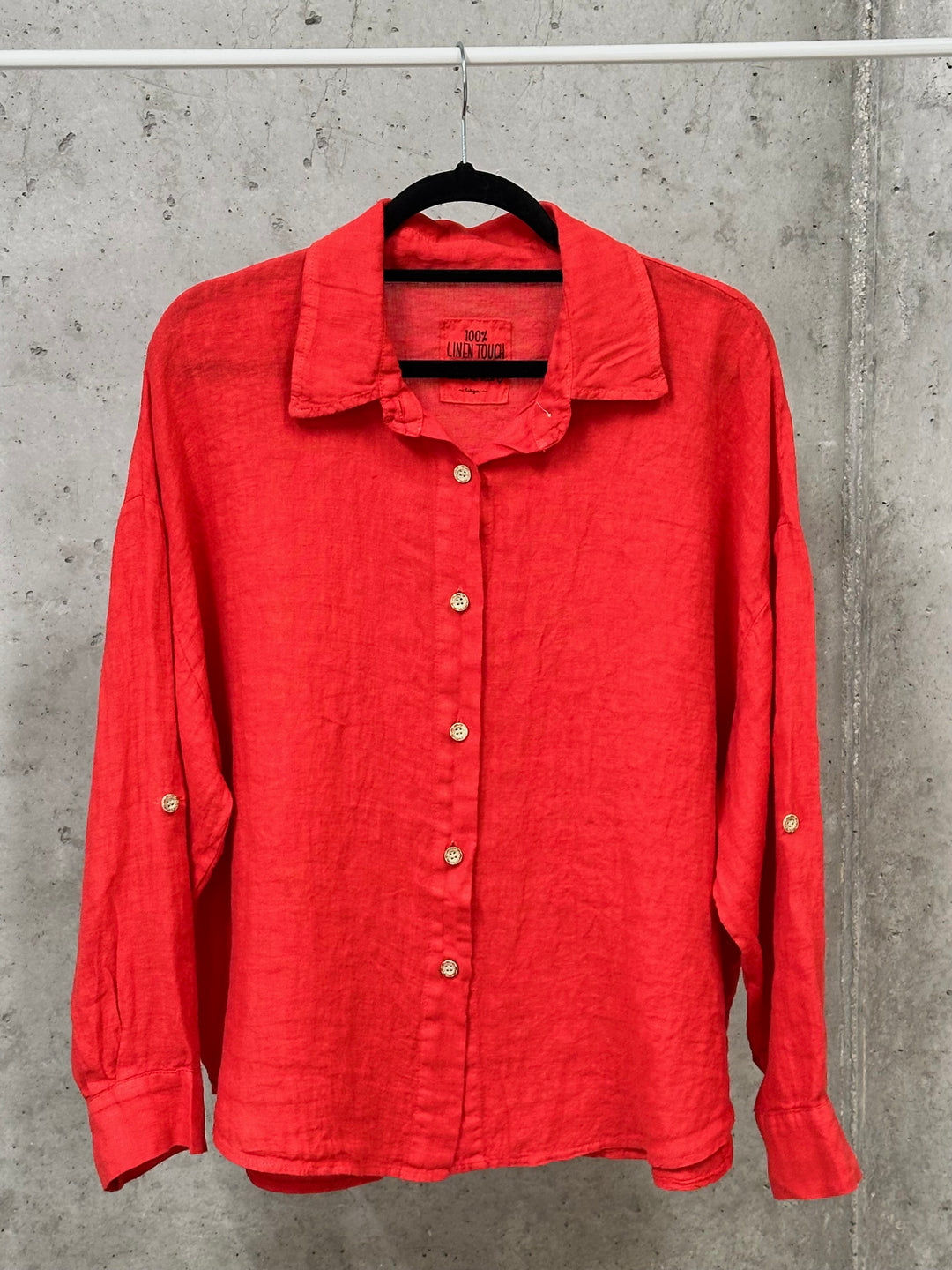 Oversize-Bluse aus 100 % Leinen (38/44) MADE IN ITALY