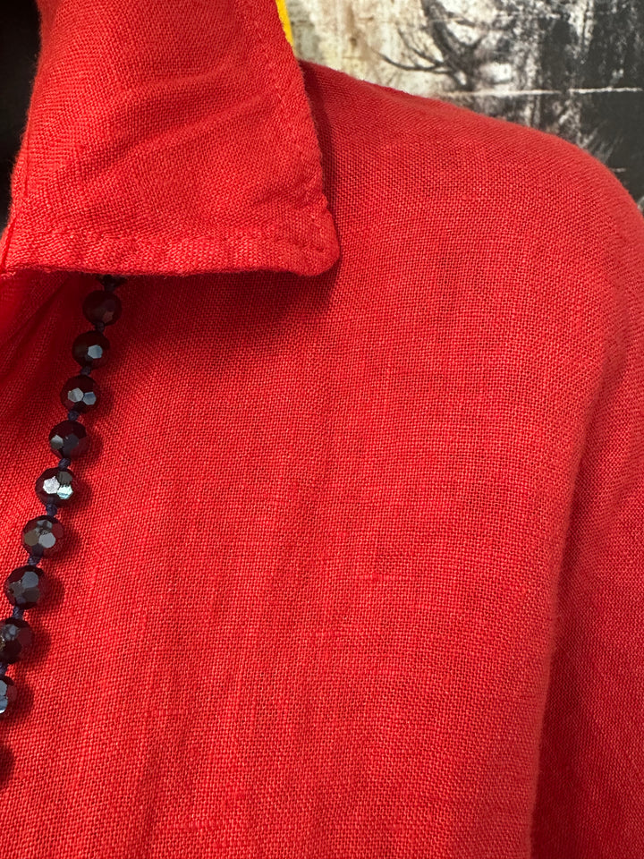 Oversize-Bluse aus 100 % Leinen (38/44) MADE IN ITALY