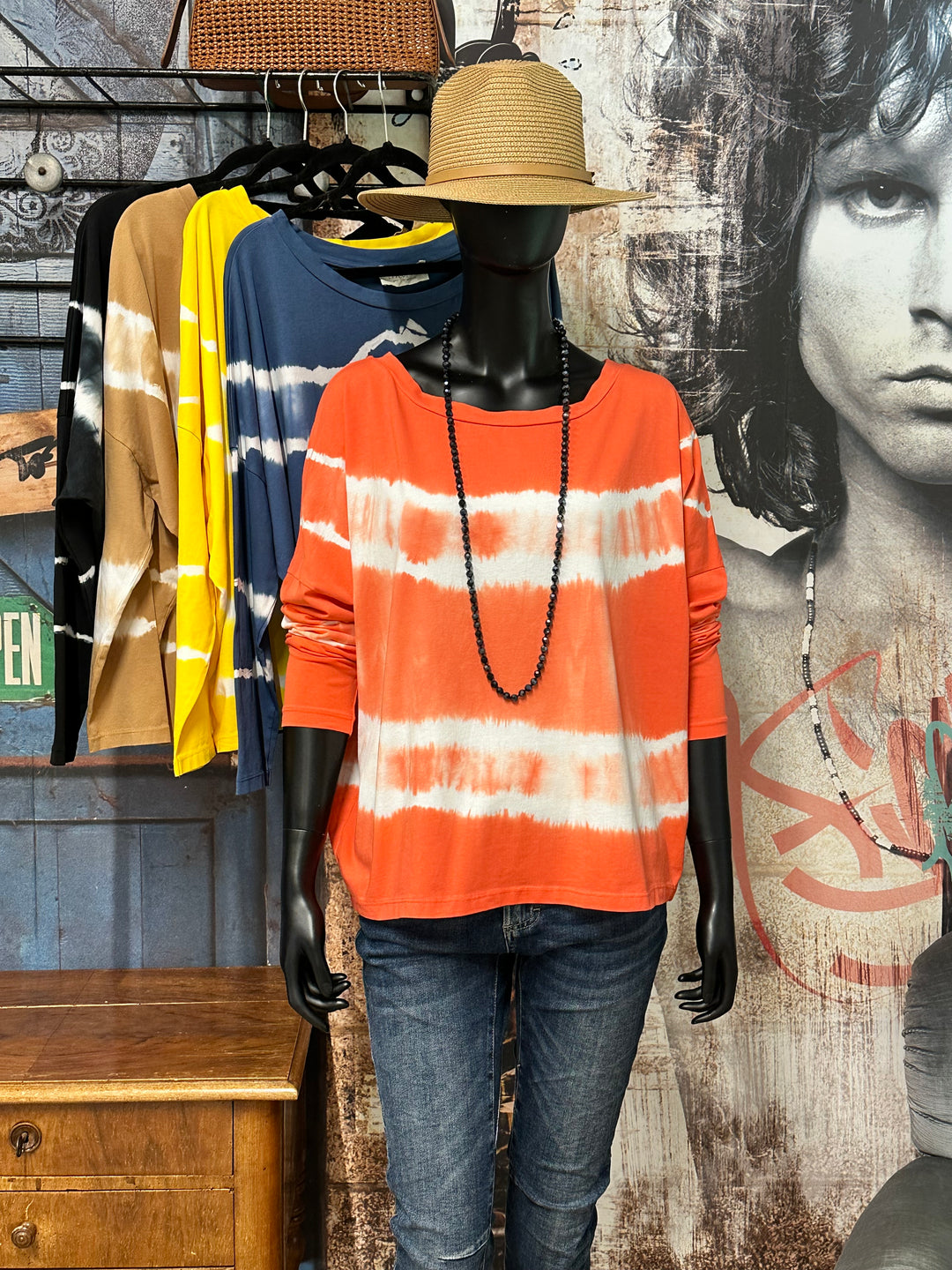 Leichter Pullover mit „Batik“-Print (38/42) MADE IN ITALY