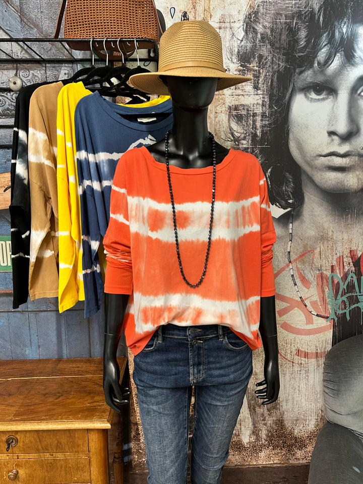 Leichter Pullover mit „Batik“-Print (38/42) MADE IN ITALY