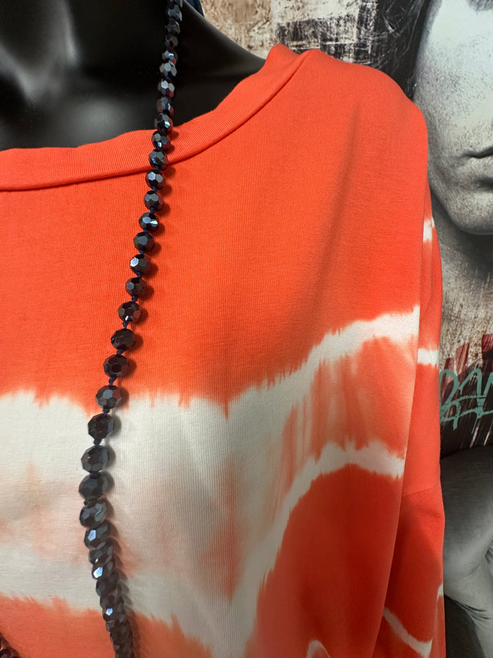 Leichter Pullover mit „Batik“-Print (38/42) MADE IN ITALY