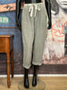 Pantalon taille élastique lin & coton vert amande
