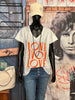 T-Shirt aus 100% Baumwolle "Love" ecru & orange