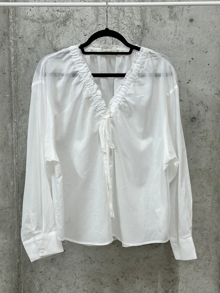 Ultraleichte Bluse aus Baumwollvoile (38/42)