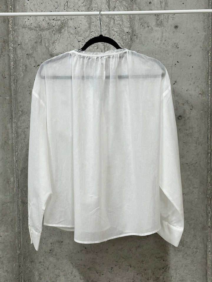 Ultraleichte Bluse aus Baumwollvoile (38/42)