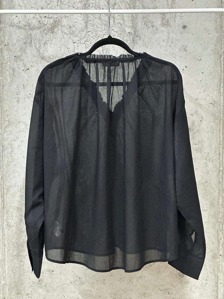 Ultraleichte Bluse aus Baumwollvoile (38/42)