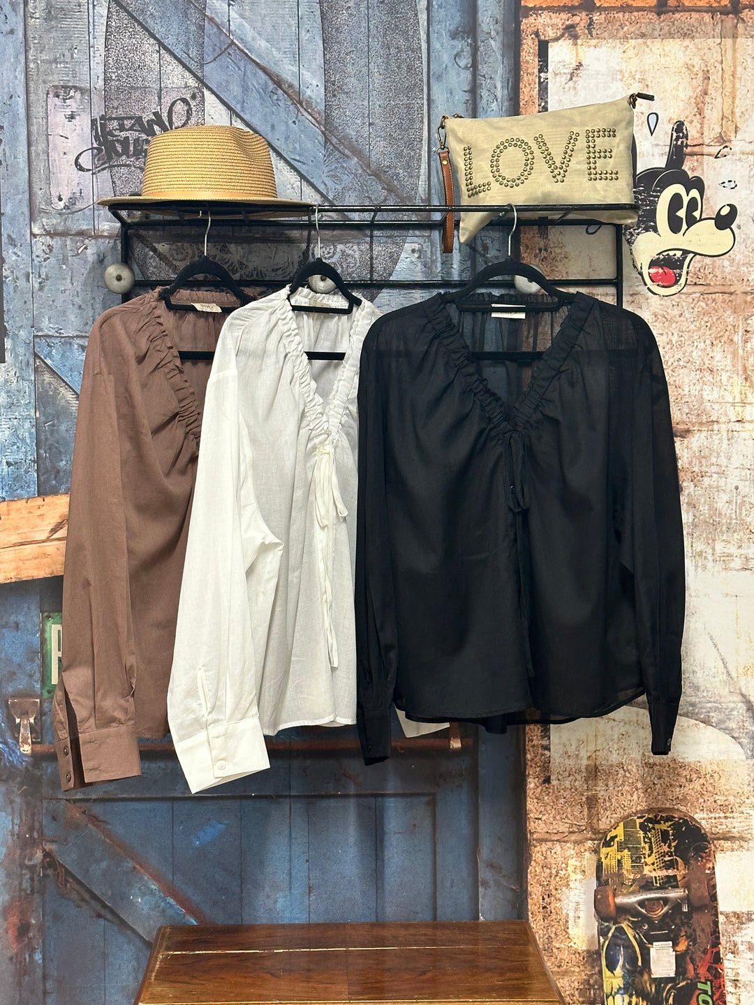 Ultraleichte Bluse aus Baumwollvoile (38/42)