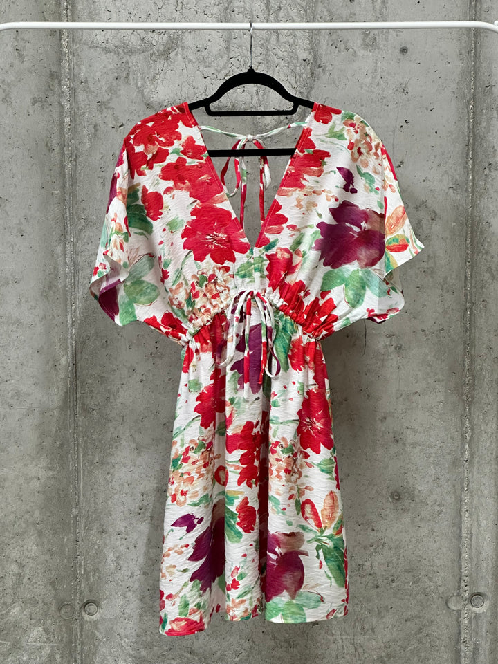 Kurzes Kleid mit Blumenmuster (S/M und M/L)