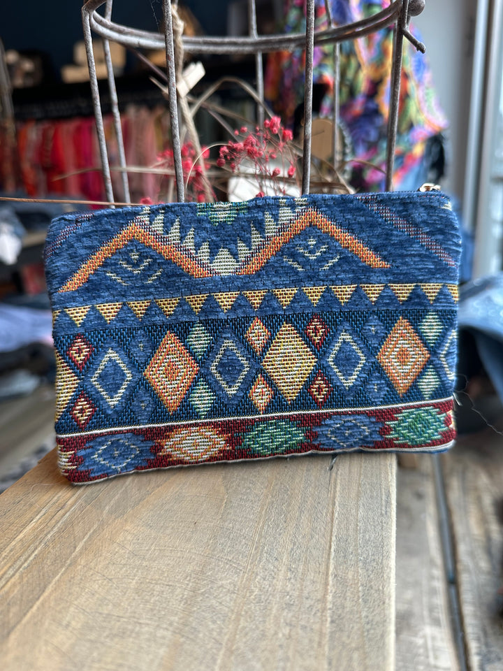 Pochette "Mon petit bazar" bleue, orange....