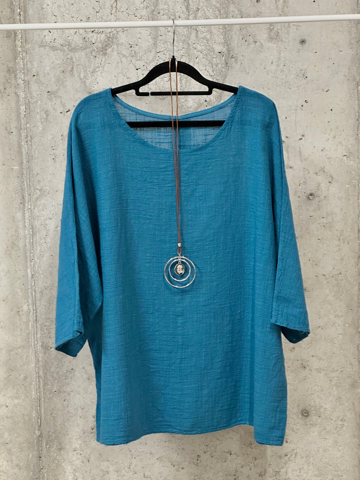 Oversize-Tunika aus 100 % Baumwolle (42/46) MADE IN ITALY