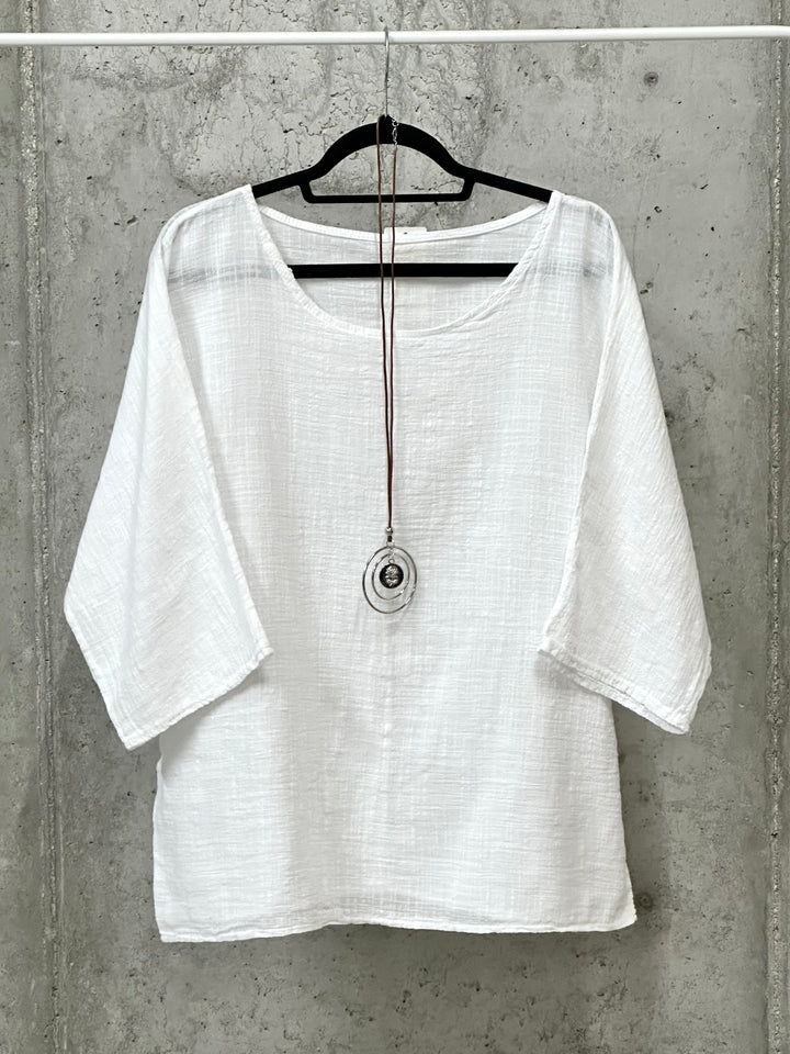 Oversize-Tunika aus 100 % Baumwolle (42/46) MADE IN ITALY