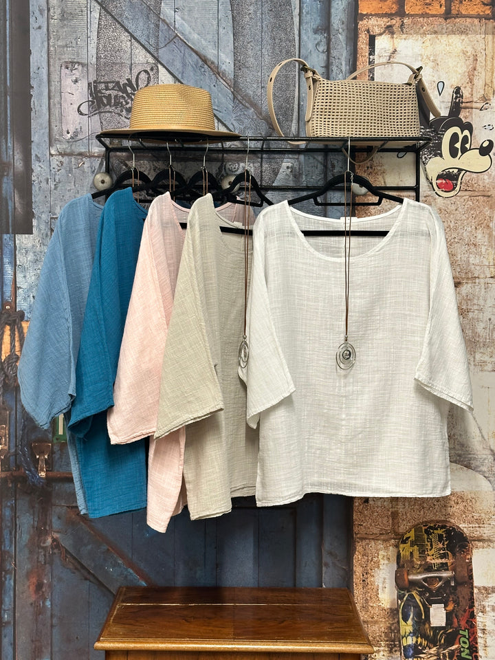 Oversize-Tunika aus 100 % Baumwolle (42/46) MADE IN ITALY