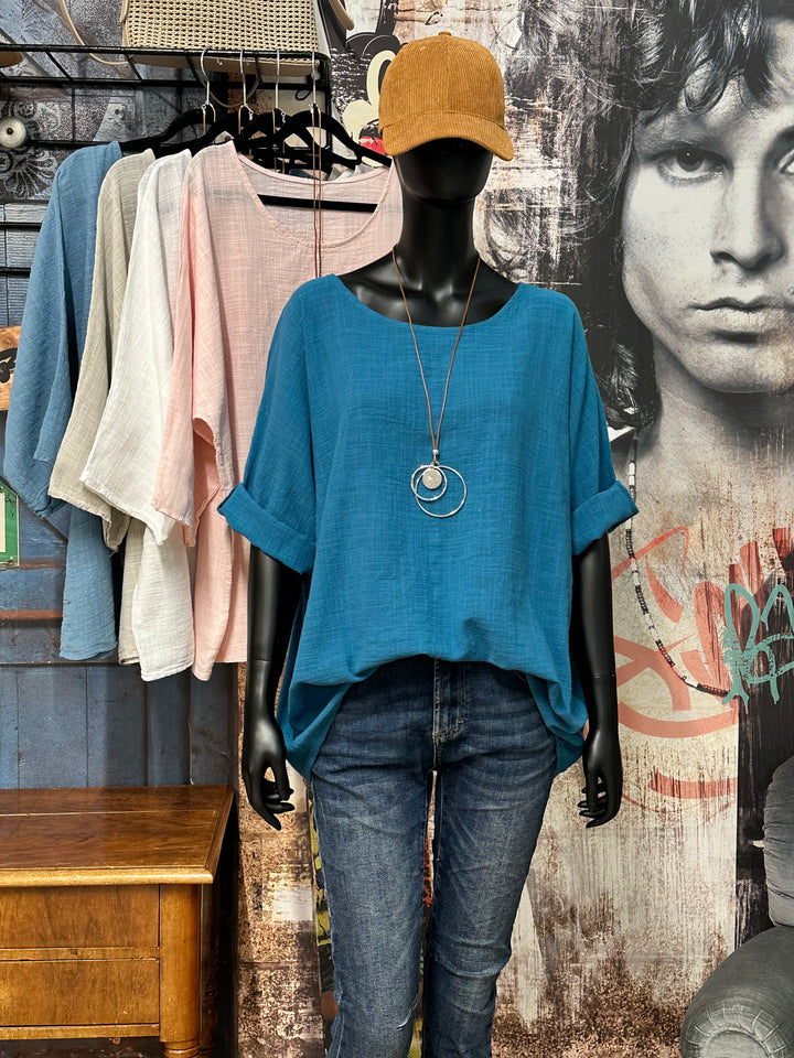 Oversize-Tunika aus 100 % Baumwolle (42/46) MADE IN ITALY