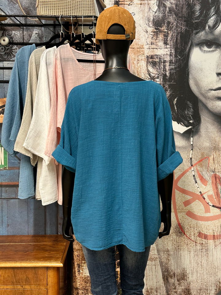 Oversize-Tunika aus 100 % Baumwolle (42/46) MADE IN ITALY