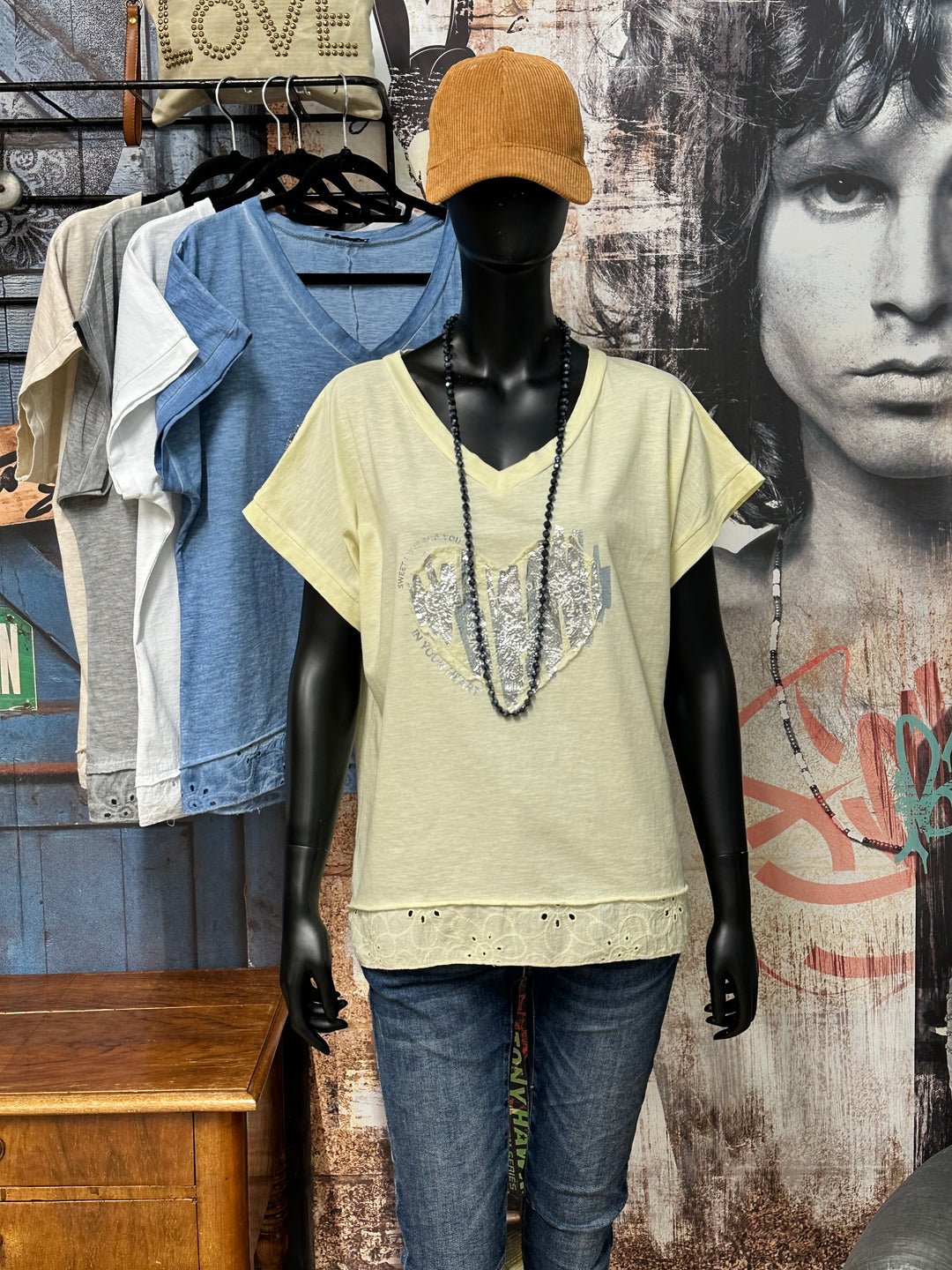 T-Shirt „Herz“ aus 100 % Baumwolle (38/42) MADE IN ITALY