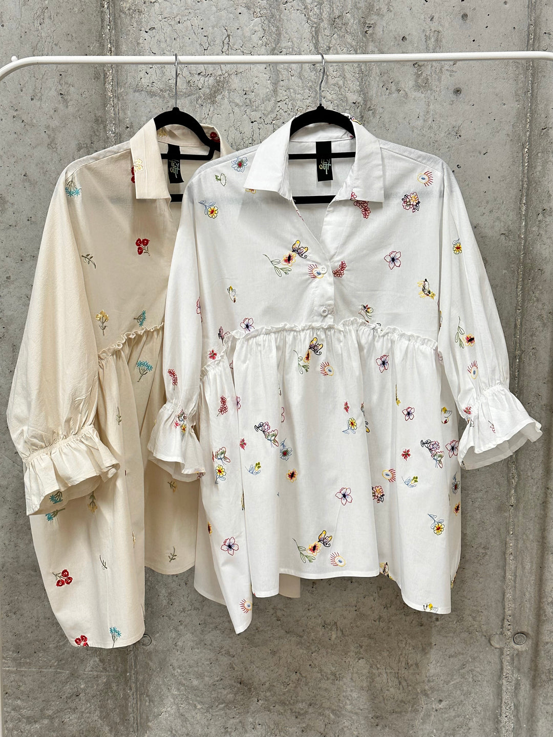 Bestickte Bluse im Boho-Stil aus 100 % Baumwolle (44/48)