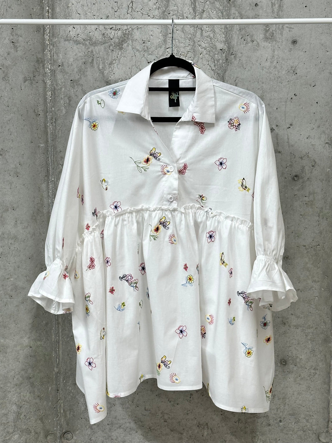 Bestickte Bluse im Boho-Stil aus 100 % Baumwolle (44/48)