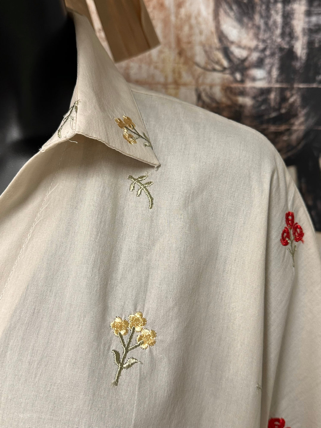 Bestickte Bluse im Boho-Stil aus 100 % Baumwolle (44/48)