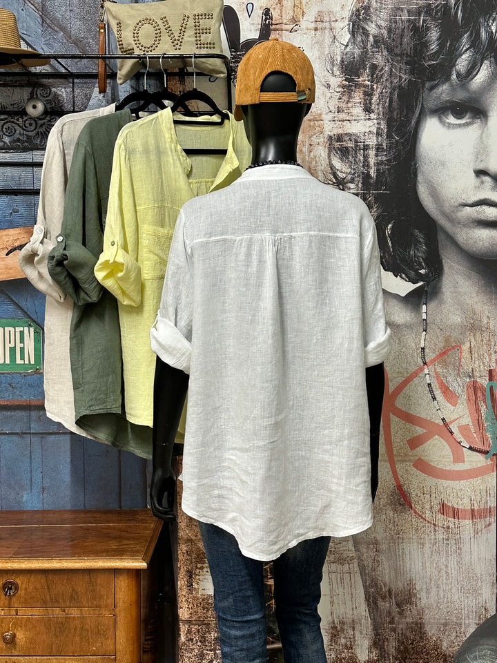 Bluse/Tunika aus 100 % Leinen (38/42) MADE IN ITALY