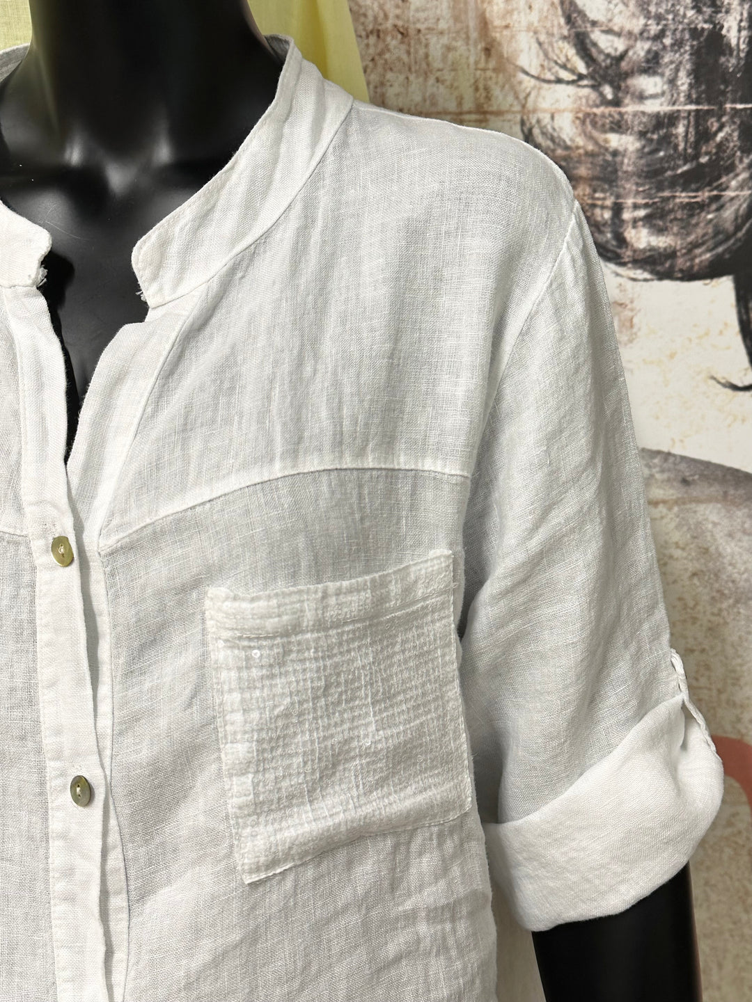 Bluse/Tunika aus 100 % Leinen (38/42) MADE IN ITALY