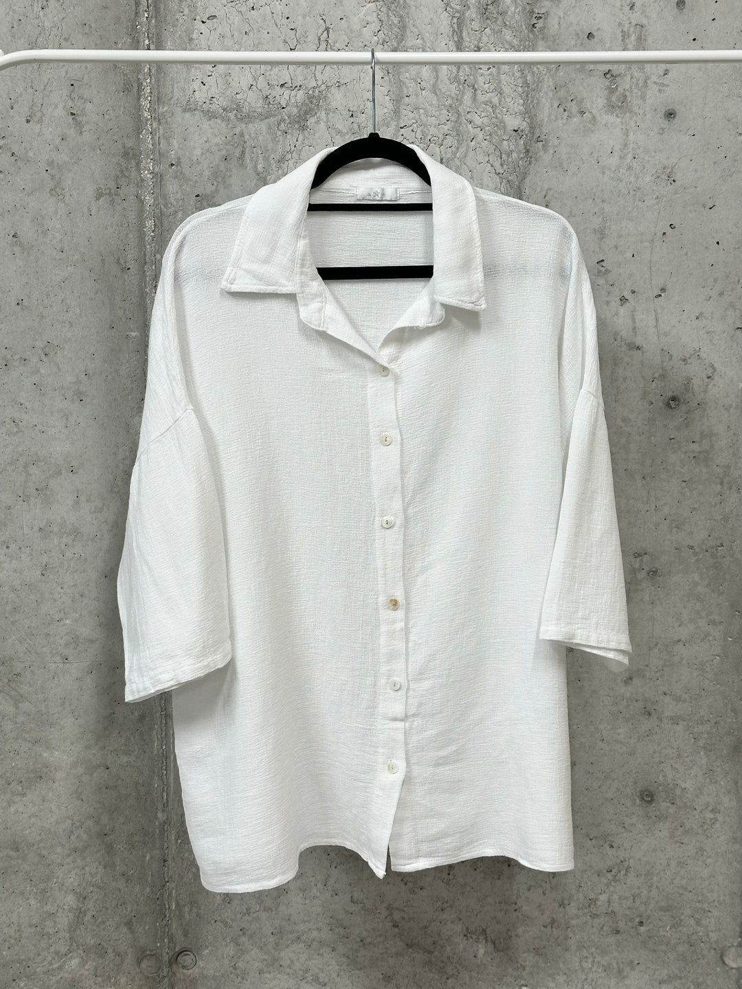 Oversize-Hemd aus Leinen und Baumwolle (Größe 40/44) MADE IN ITALY