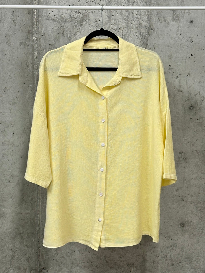 Oversize-Hemd aus Leinen und Baumwolle (Größe 40/44) MADE IN ITALY