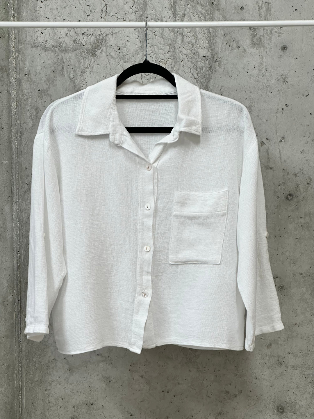 Kurzes Hemd aus Leinen und Baumwolle (38/40) MADE IN ITALY