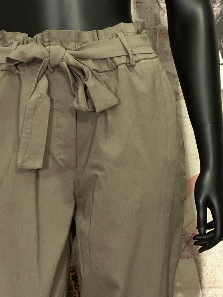 Pantalon stretch taille élastique + SIZE kaki