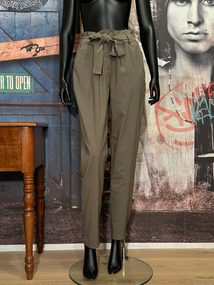 Pantalon stretch taille élastique + SIZE kaki