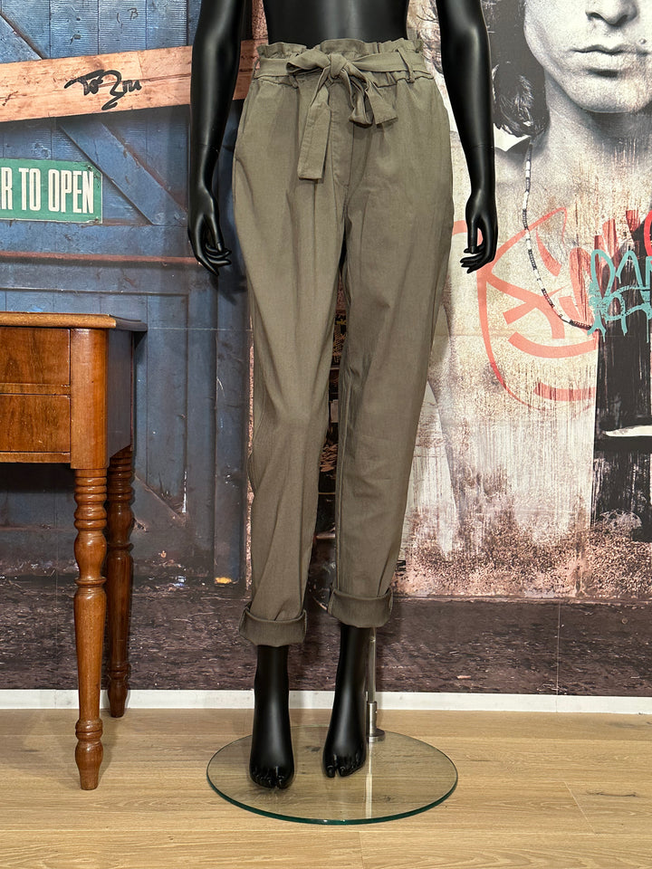 Pantalon stretch taille élastique + SIZE kaki