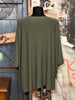 T-shirt + size ultra fluide col V kaki
