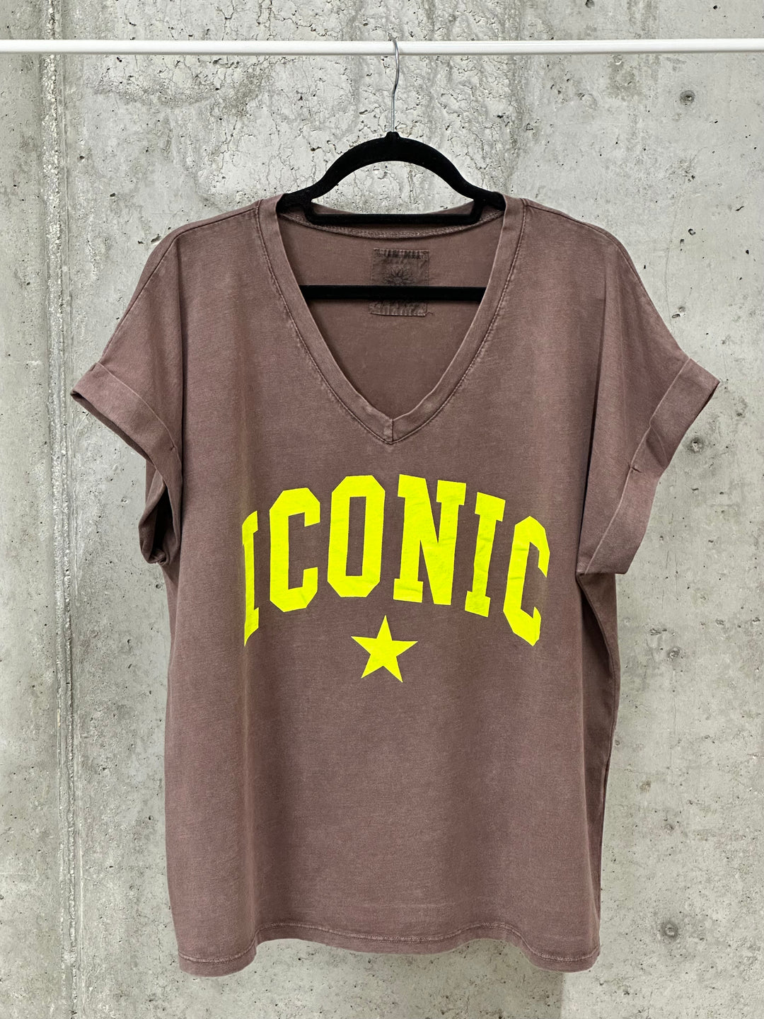 Oversize-T-Shirt mit V-Ausschnitt „ICONIC“ (40/44) MADE IN ITALY