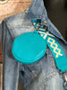 Sac banane bandoulière turquoise
